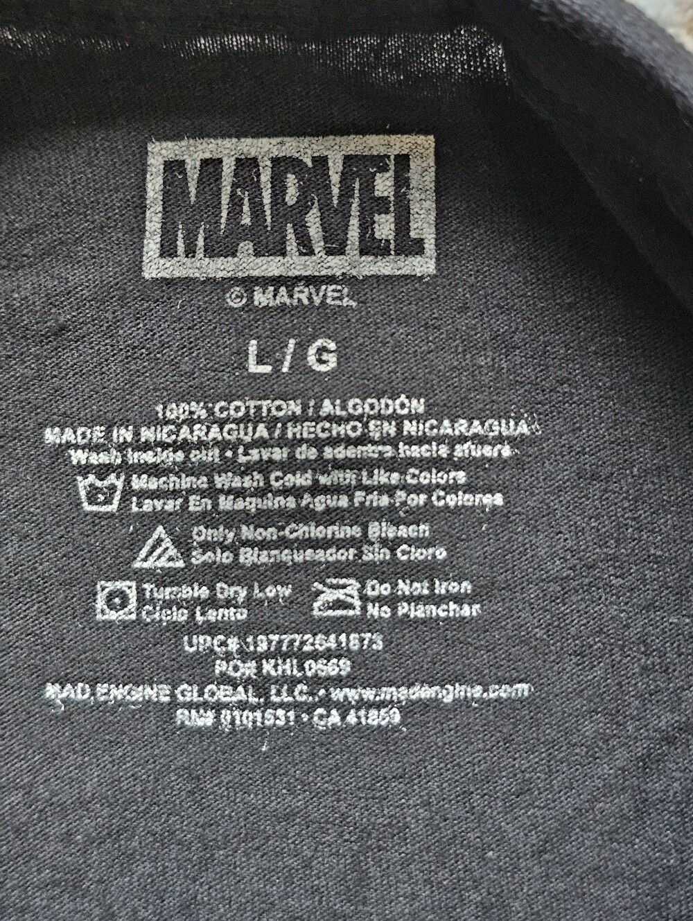 Marvel Comics Black Men's Spider-Man Graphic Tee, Size Large, New - Picture 3 of 3